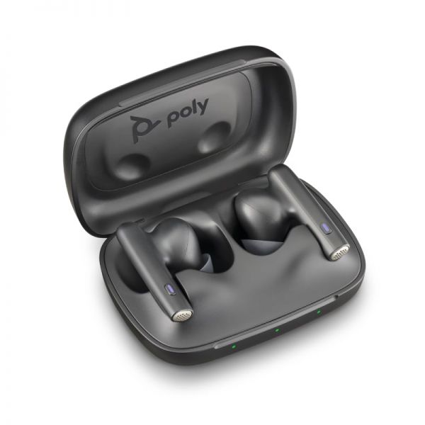 Poly Voyager Free 60 UC USB-C MS Wireless Headphones with Black Case